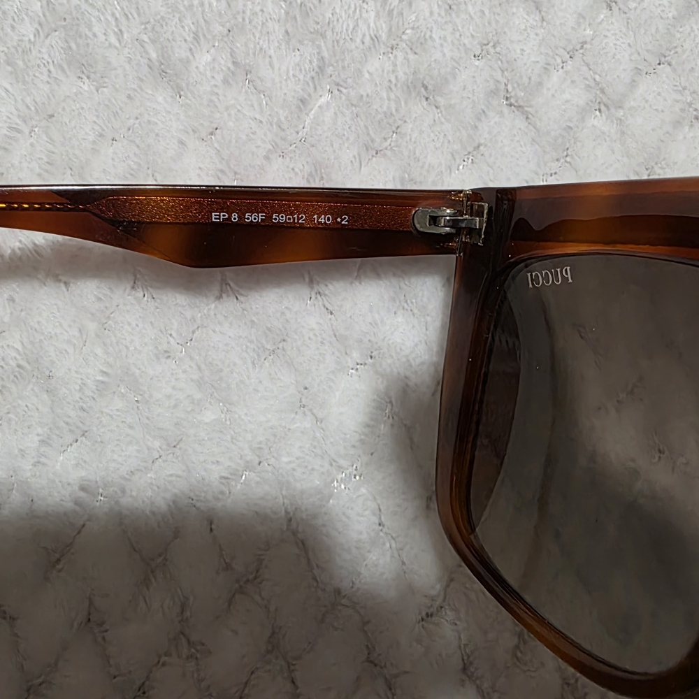 Emilio Pucci Sunglasses with Brown Lenses and Patterned Frame - Picture 7 of 13